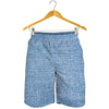 Classic Blue Denim Jeans Print Men's Shorts