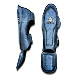 Classic Blue Denim Jeans Print Muay Thai Shin Guard