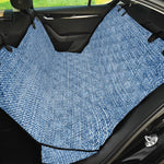 Classic Blue Denim Jeans Print Pet Car Back Seat Cover