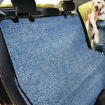 Classic Blue Denim Jeans Print Pet Car Back Seat Cover