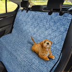 Classic Blue Denim Jeans Print Pet Car Back Seat Cover