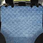 Classic Blue Denim Jeans Print Pet Car Back Seat Cover