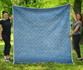 Classic Blue Denim Jeans Print Quilt