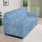 Classic Blue Denim Jeans Print Sofa Cover