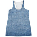 Classic Blue Denim Jeans Print Women's Racerback Tank Top