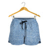 Classic Blue Denim Jeans Print Women's Shorts