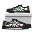 Classic Dartboard Print Black Low Top Sneakers