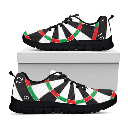 Classic Dartboard Print Black Sneakers