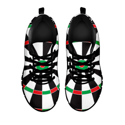 Classic Dartboard Print Black Sneakers