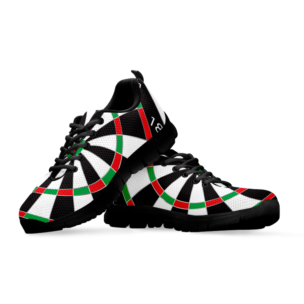 Classic Dartboard Print Black Sneakers