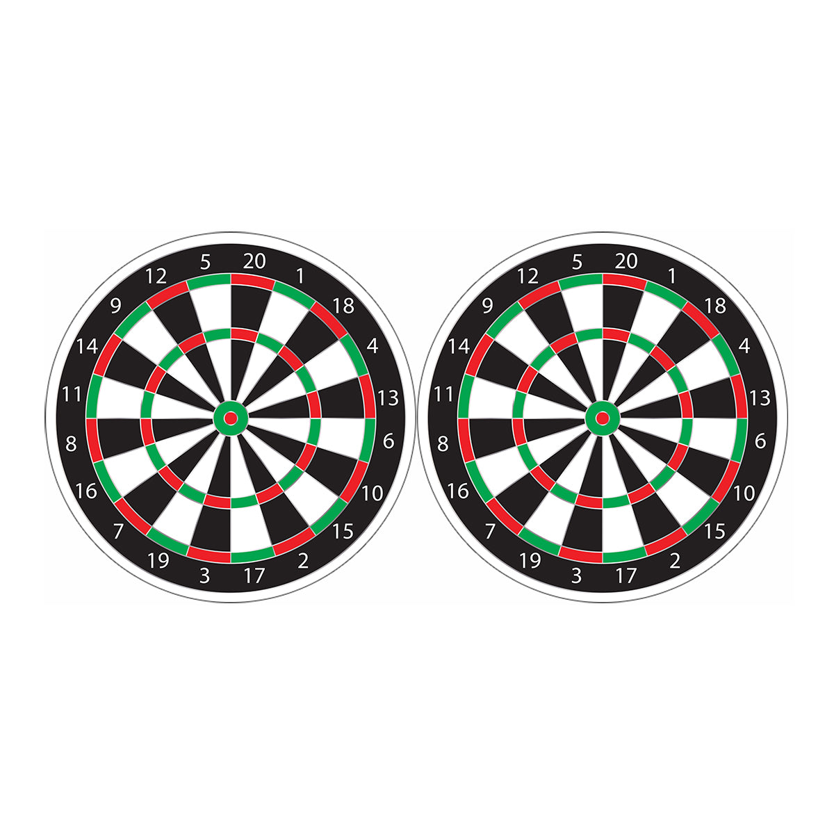 Classic Dartboard Print Car Coasters