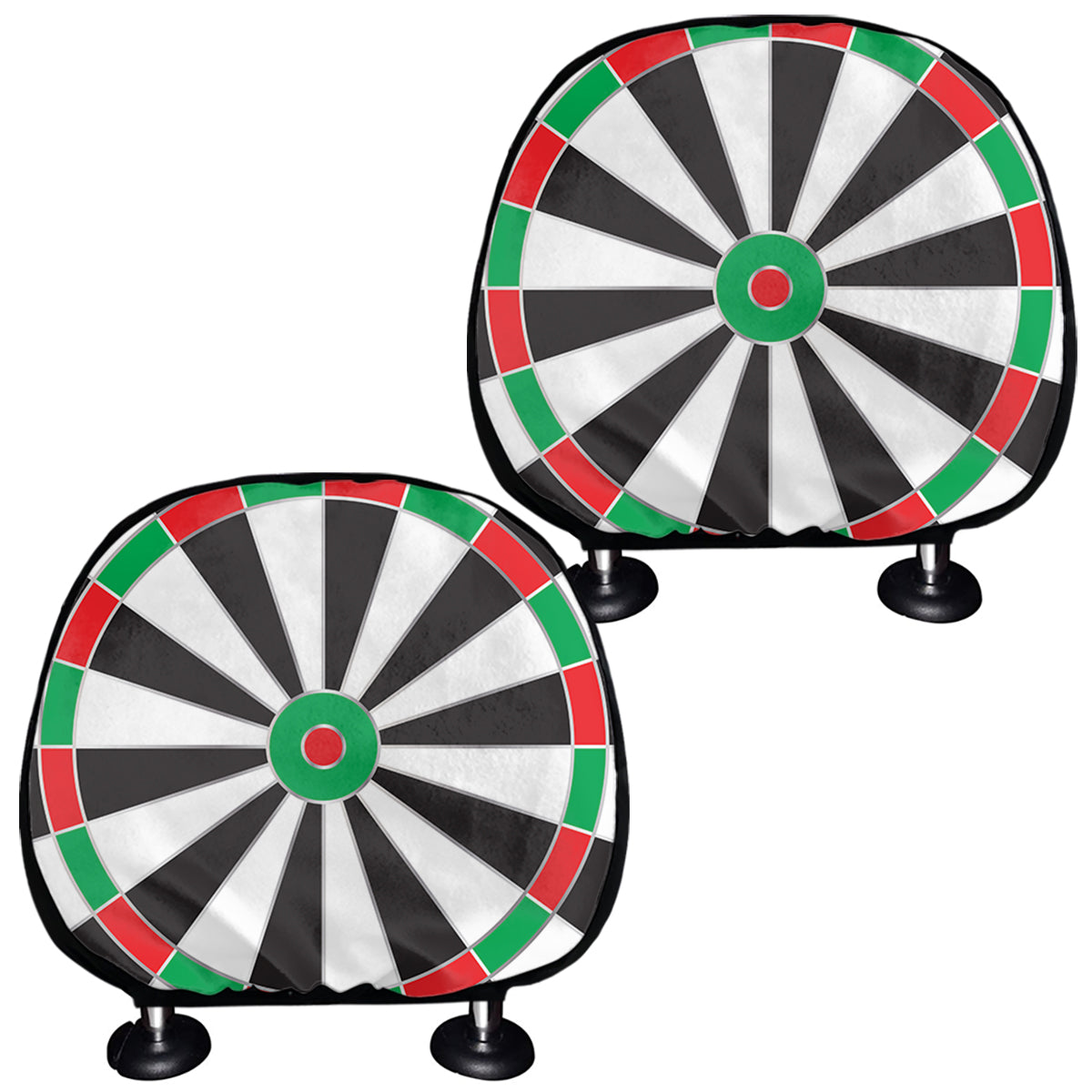 Classic Dartboard Print Car Headrest Covers