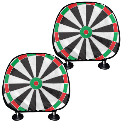 Classic Dartboard Print Car Headrest Covers