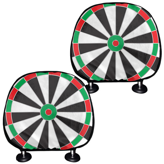 Classic Dartboard Print Car Headrest Covers
