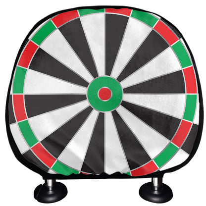 Classic Dartboard Print Car Headrest Covers