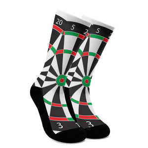 Classic Dartboard Print Crew Socks