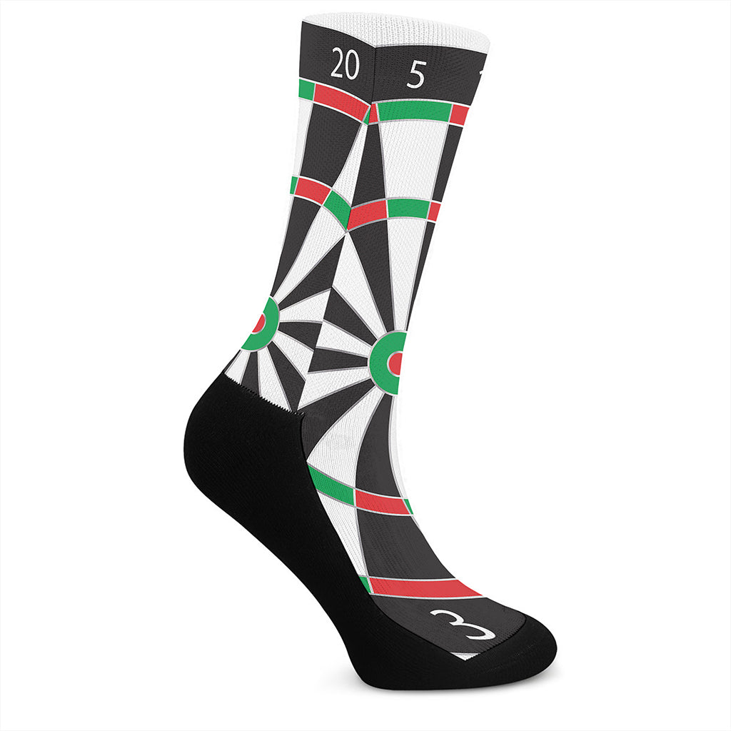 Classic Dartboard Print Crew Socks