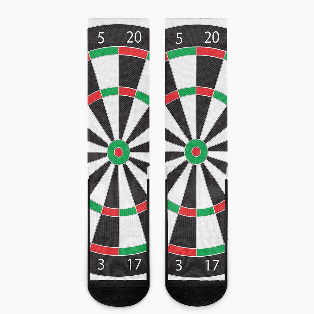 Classic Dartboard Print Crew Socks