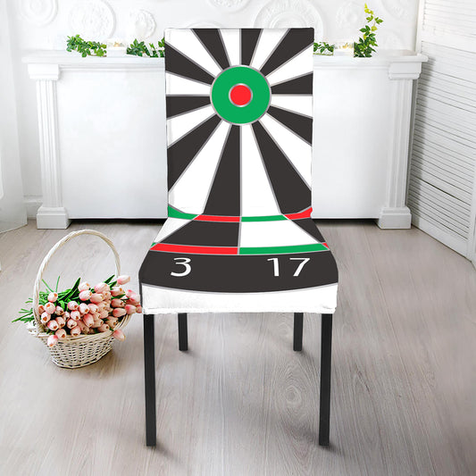 Classic Dartboard Print Dining Chair Slipcover