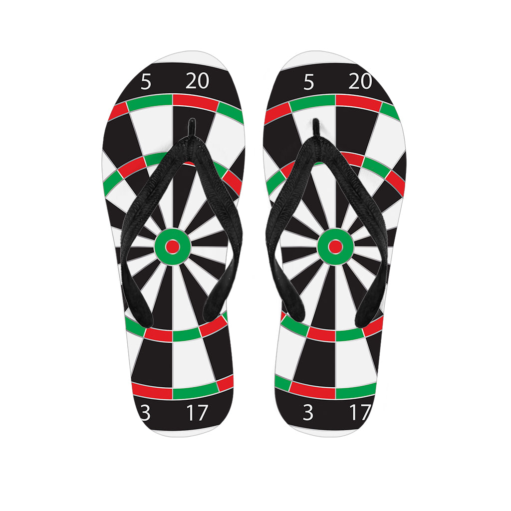 Classic Dartboard Print Flip Flops
