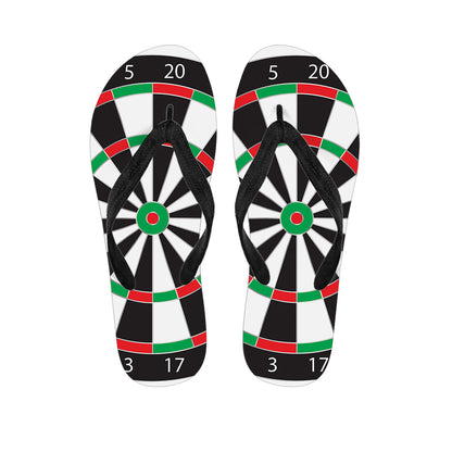 Classic Dartboard Print Flip Flops