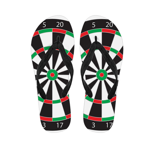 Classic Dartboard Print Flip Flops
