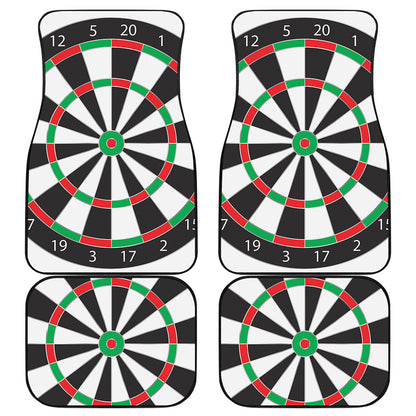 Classic Dartboard Print Front and Back Car Floor Mats