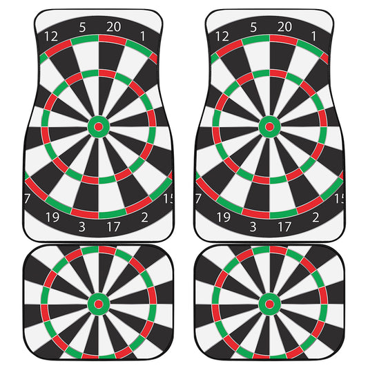 Classic Dartboard Print Front and Back Car Floor Mats