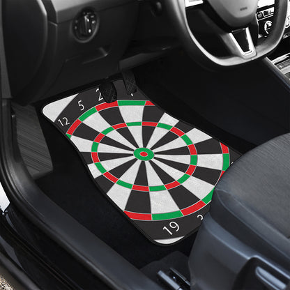 Classic Dartboard Print Front and Back Car Floor Mats