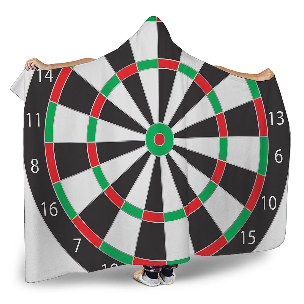 Classic Dartboard Print Hooded Blanket