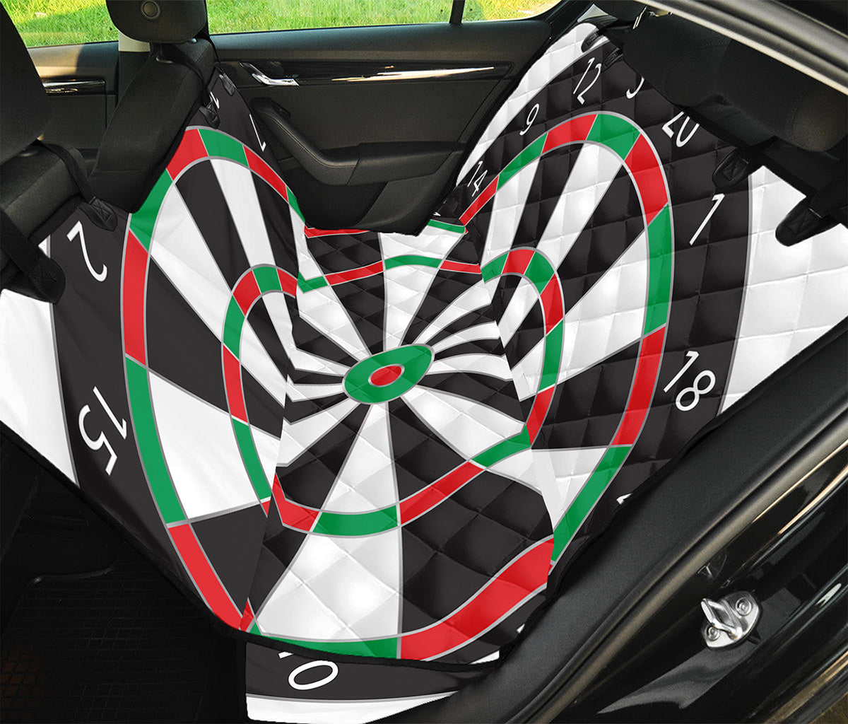 Classic Dartboard Print Pet Car Back Seat Cover