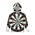 Classic Dartboard Print Pullover Hoodie