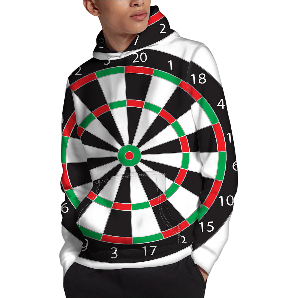 Classic Dartboard Print Pullover Hoodie
