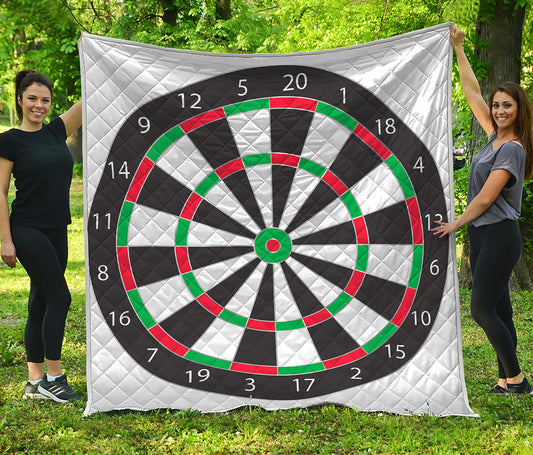 Classic Dartboard Print Quilt