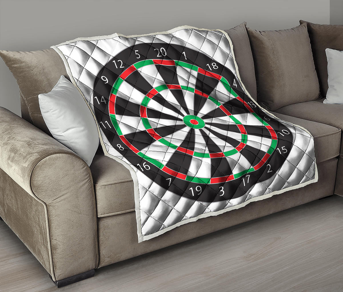 Classic Dartboard Print Quilt