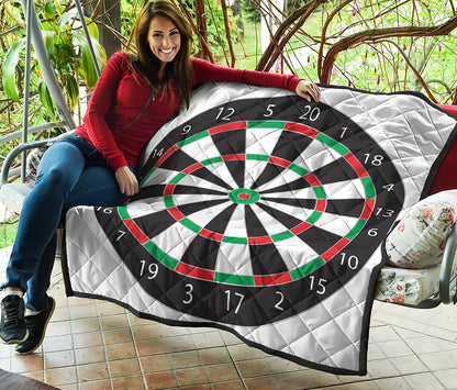 Classic Dartboard Print Quilt