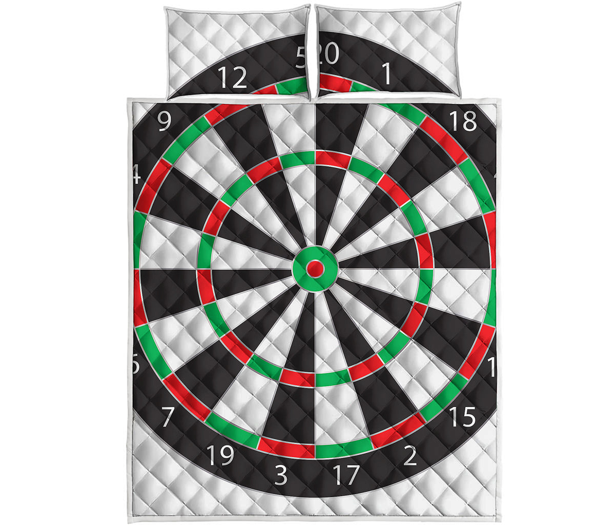Classic Dartboard Print Quilt Bed Set