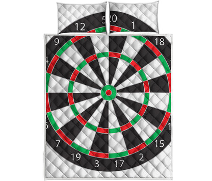 Classic Dartboard Print Quilt Bed Set