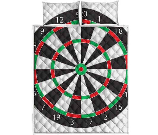 Classic Dartboard Print Quilt Bed Set