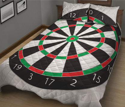 Classic Dartboard Print Quilt Bed Set