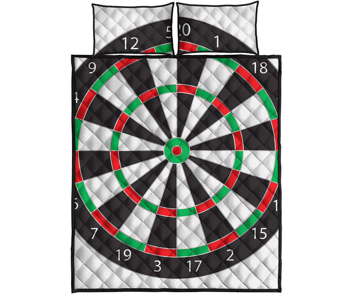 Classic Dartboard Print Quilt Bed Set