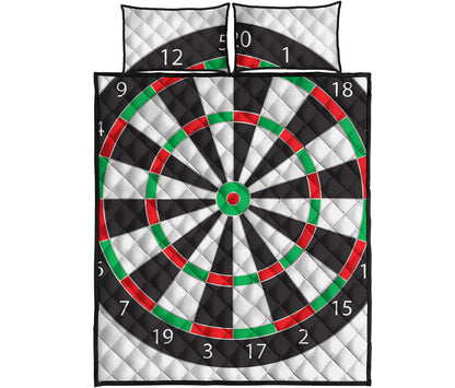 Classic Dartboard Print Quilt Bed Set