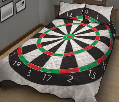 Classic Dartboard Print Quilt Bed Set