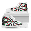 Classic Dartboard Print White High Top Sneakers