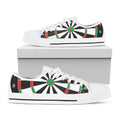Classic Dartboard Print White Low Top Sneakers