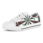 Classic Dartboard Print White Low Top Shoes