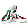 Classic Dartboard Print White Slip On Sneakers