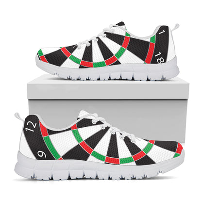 Classic Dartboard Print White Sneakers