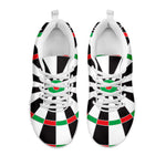 Classic Dartboard Print White Sneakers