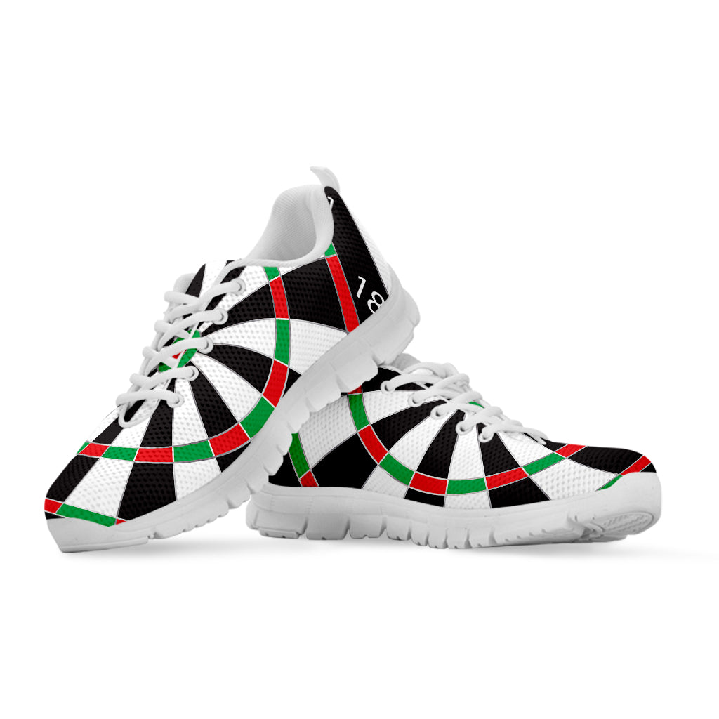 Classic Dartboard Print White Sneakers
